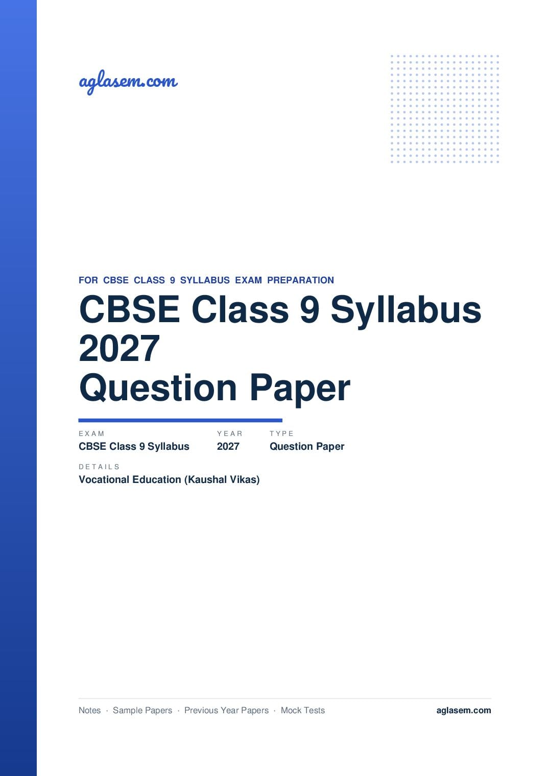 CBSE Class 9 Syllabus 2027 Vocational Education (Kaushal Vikas) - Page 1 of 11