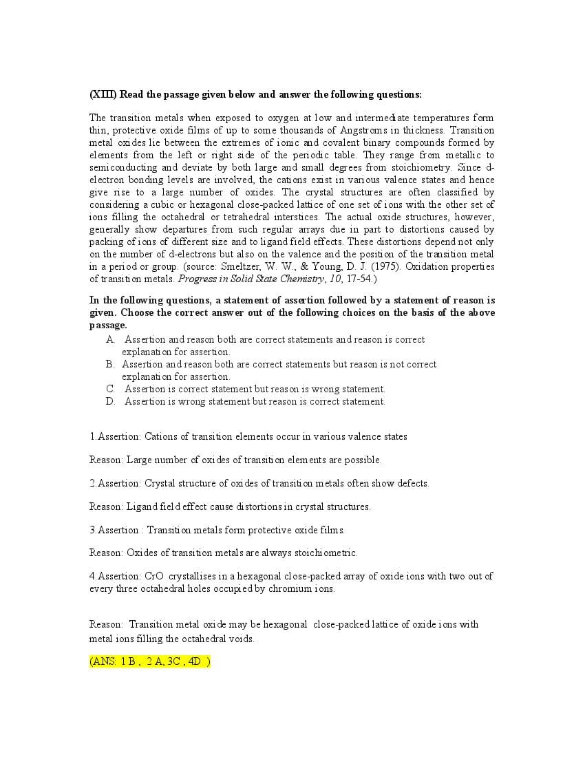 CBSE Class 12 Chemistry Question Bank (PDF) – Official CBSE Question Bank