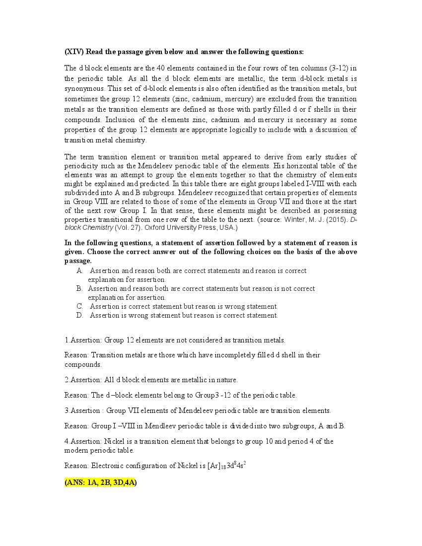 CBSE Class 12 Chemistry Question Bank (PDF) – Official CBSE Question Bank