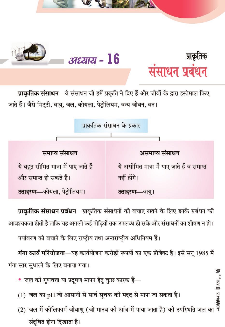 Management of Natural Resources Class 10 Notes (PDF) प्राकृतिक