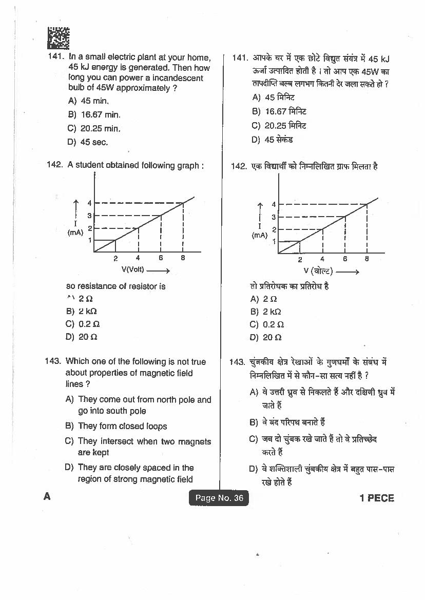 Jharkhand Polytechnic 2018 Question Paper PDF with Answers (PECE)