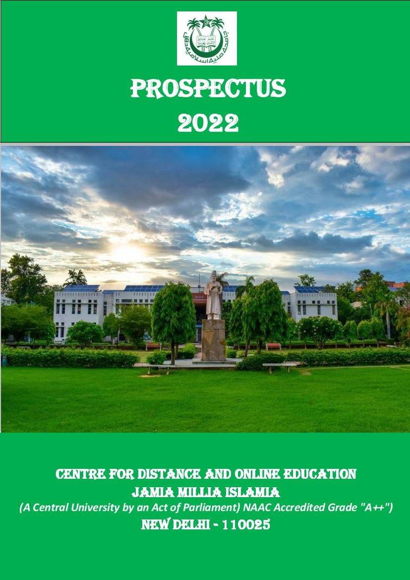 JMI CDOE 2022 Information Brochure - Page 1