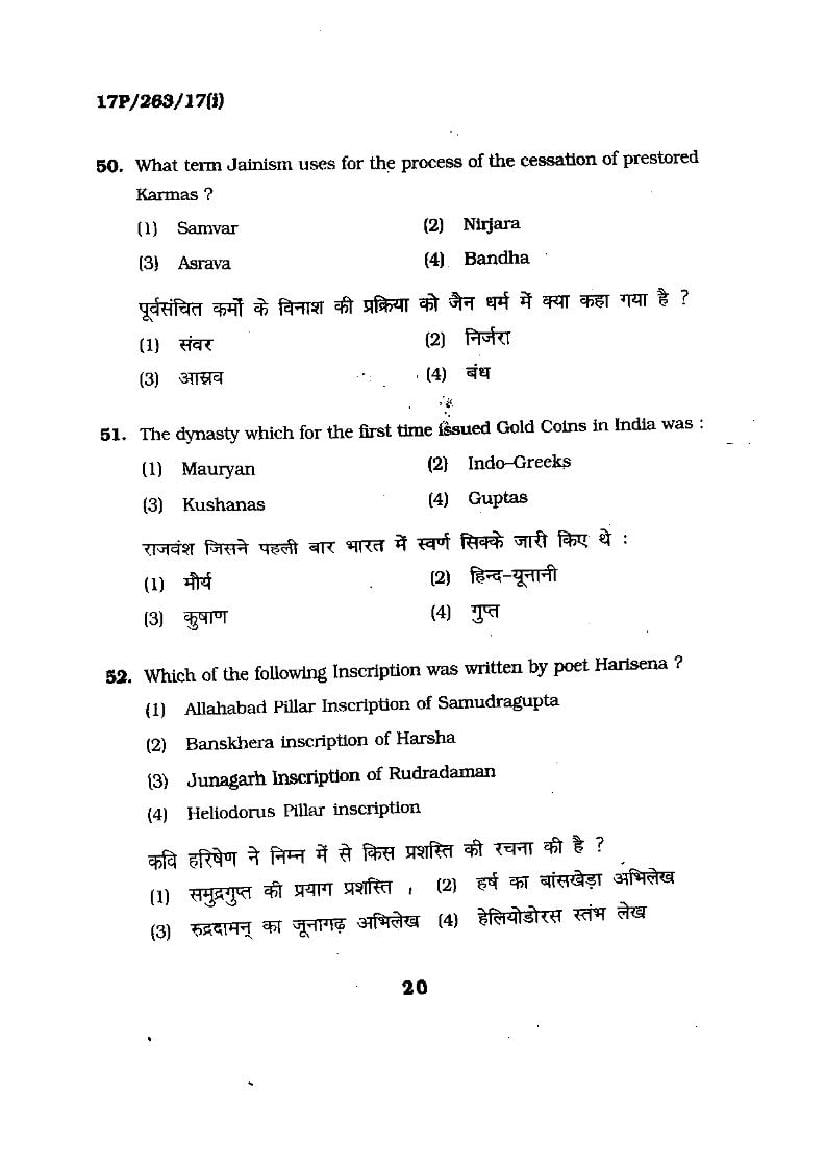 BHU PET 2017 Question Papers PDF (103 Programme Papers)