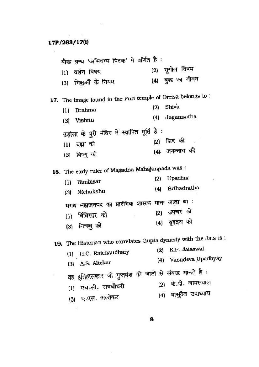 BHU PET 2017 Question Papers PDF (103 Programme Papers)