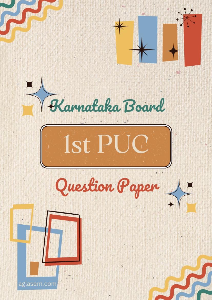 Karnataka 1st PUC Second Test Question Paper 2023-24 English - Page 1 of 3
