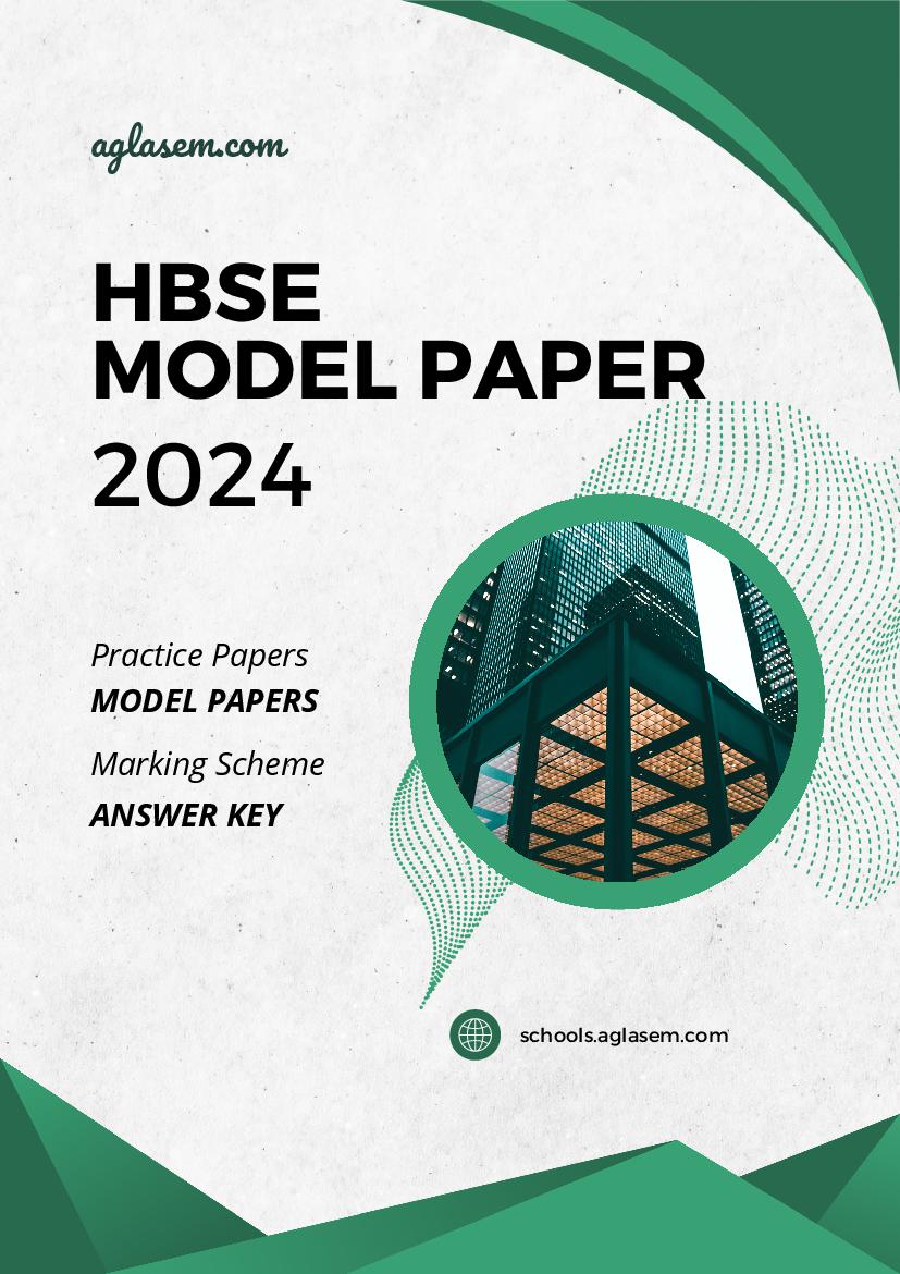 HBSE Class 11 Sample Paper 2024 Answers English Oss - Page 1 of 5