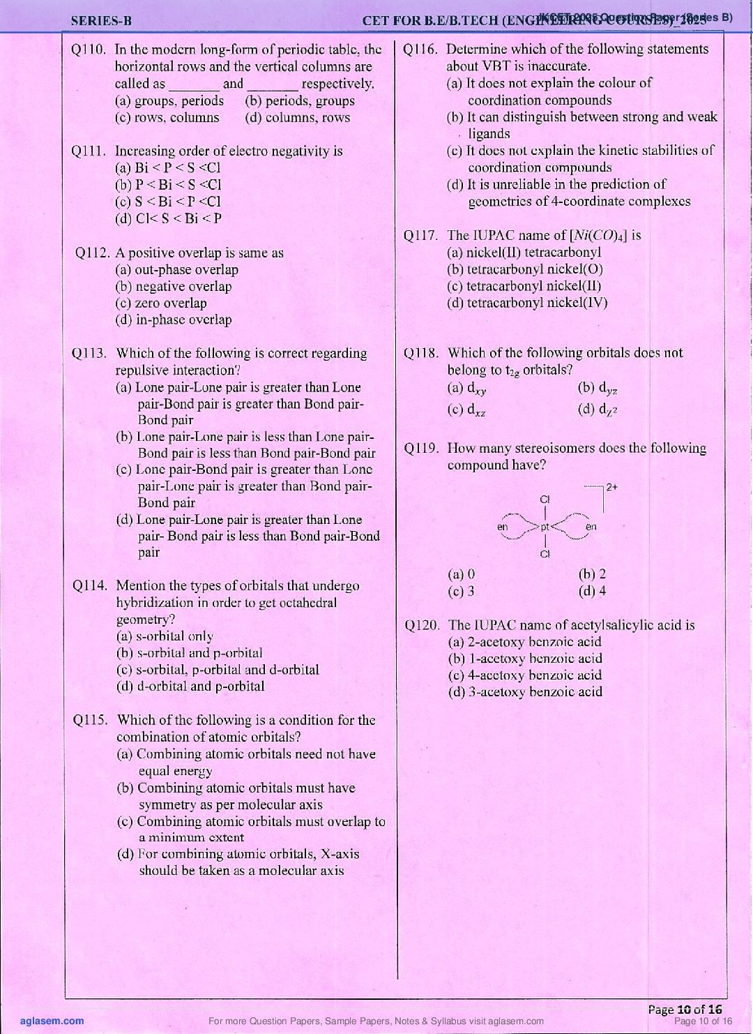 JKCET 2025 Question Paper PDF with Answer Key (Series B)