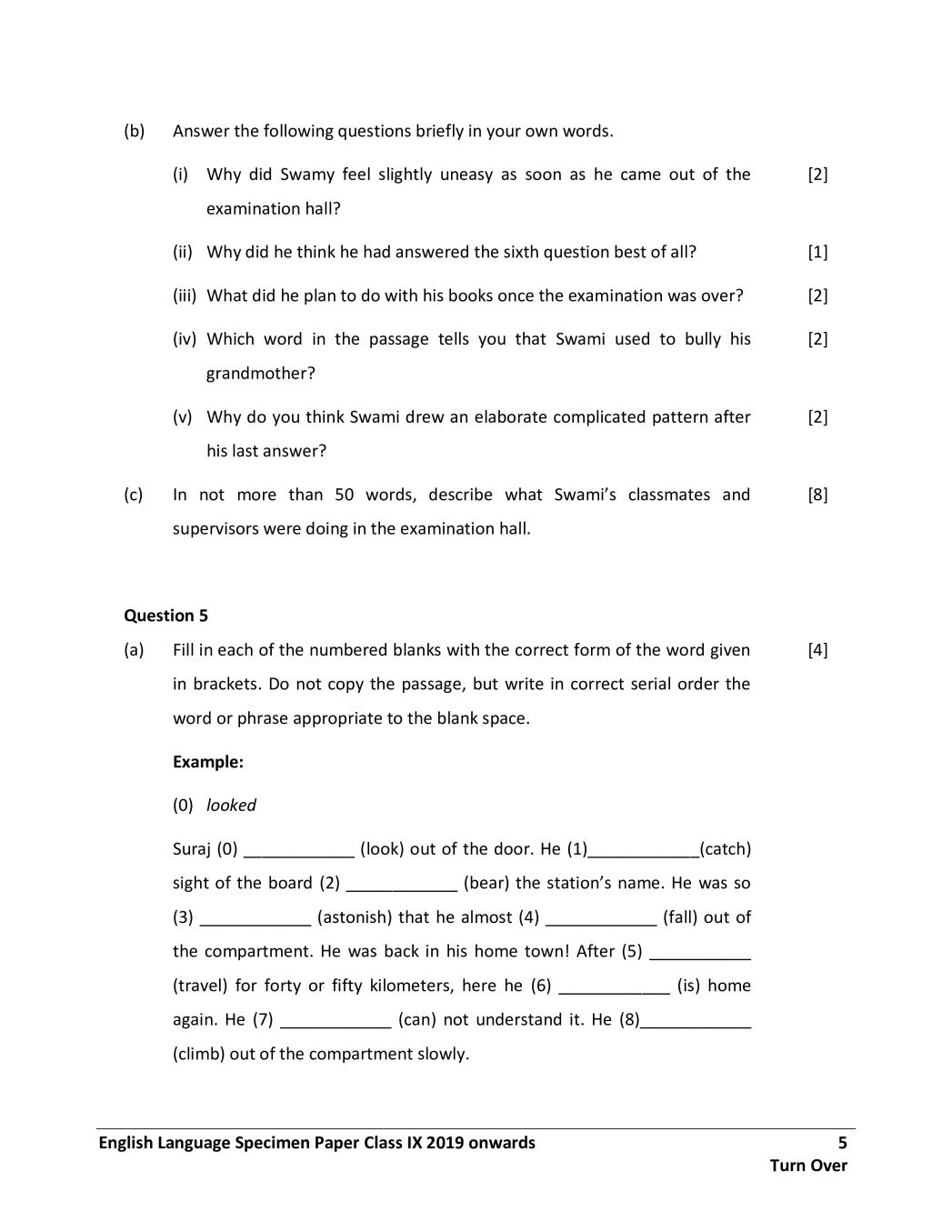 ICSE English Language Specimen Paper 2024 PDF CISCE Class 9 English 