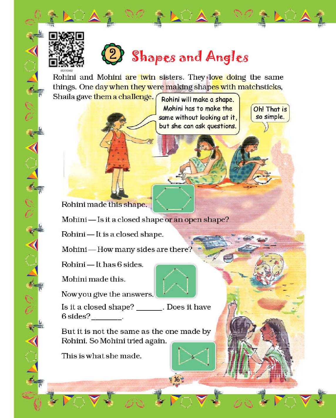 NCERT Book Class 5 Maths Chapter 2 Shapes and Angles - Page 1