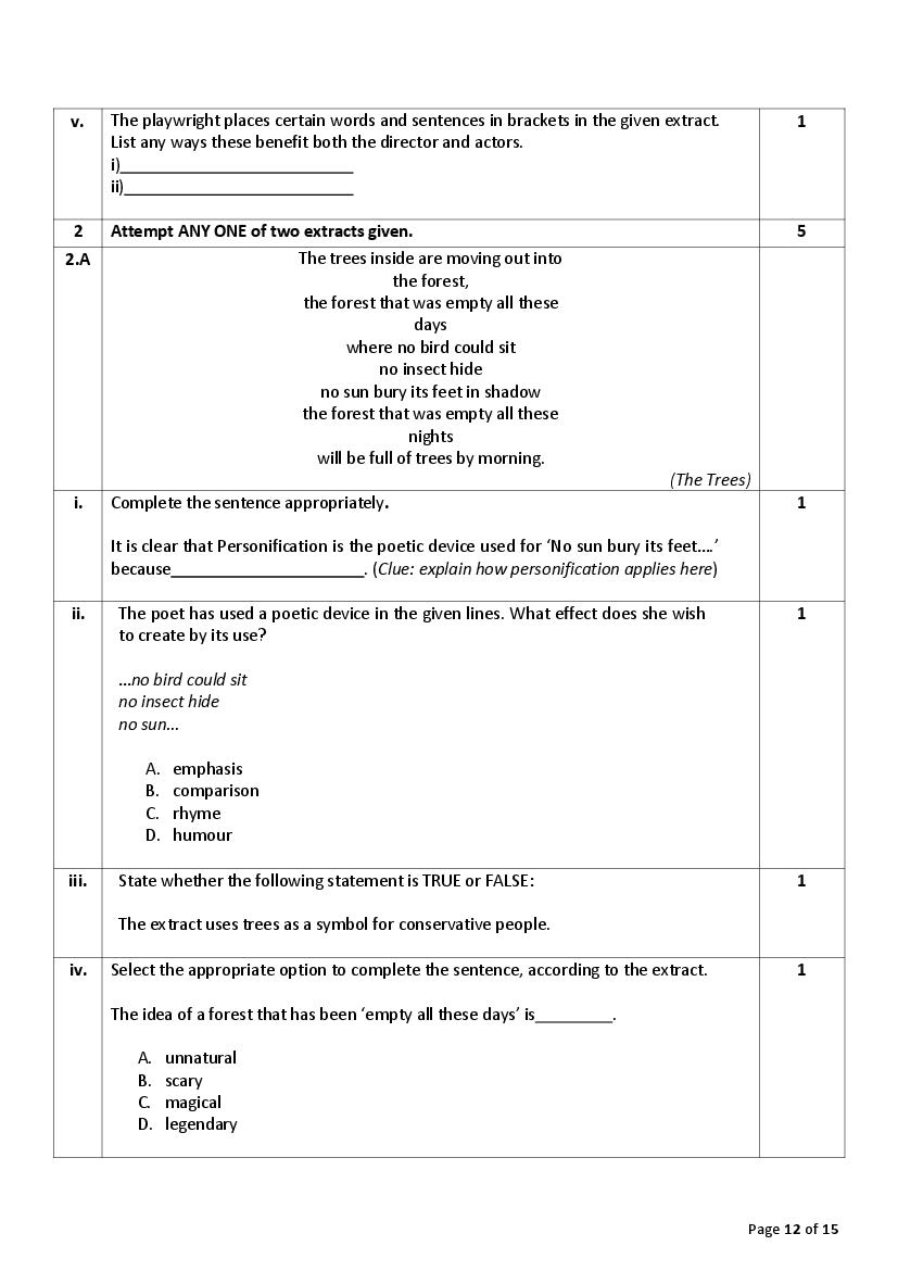 CBSE Class 10 English Sample Paper 2023 (PDF) Class 10 English Sample