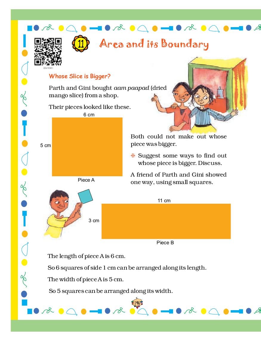 NCERT Book Class 5 Maths Chapter 11 Area and its Boundary - Page 1