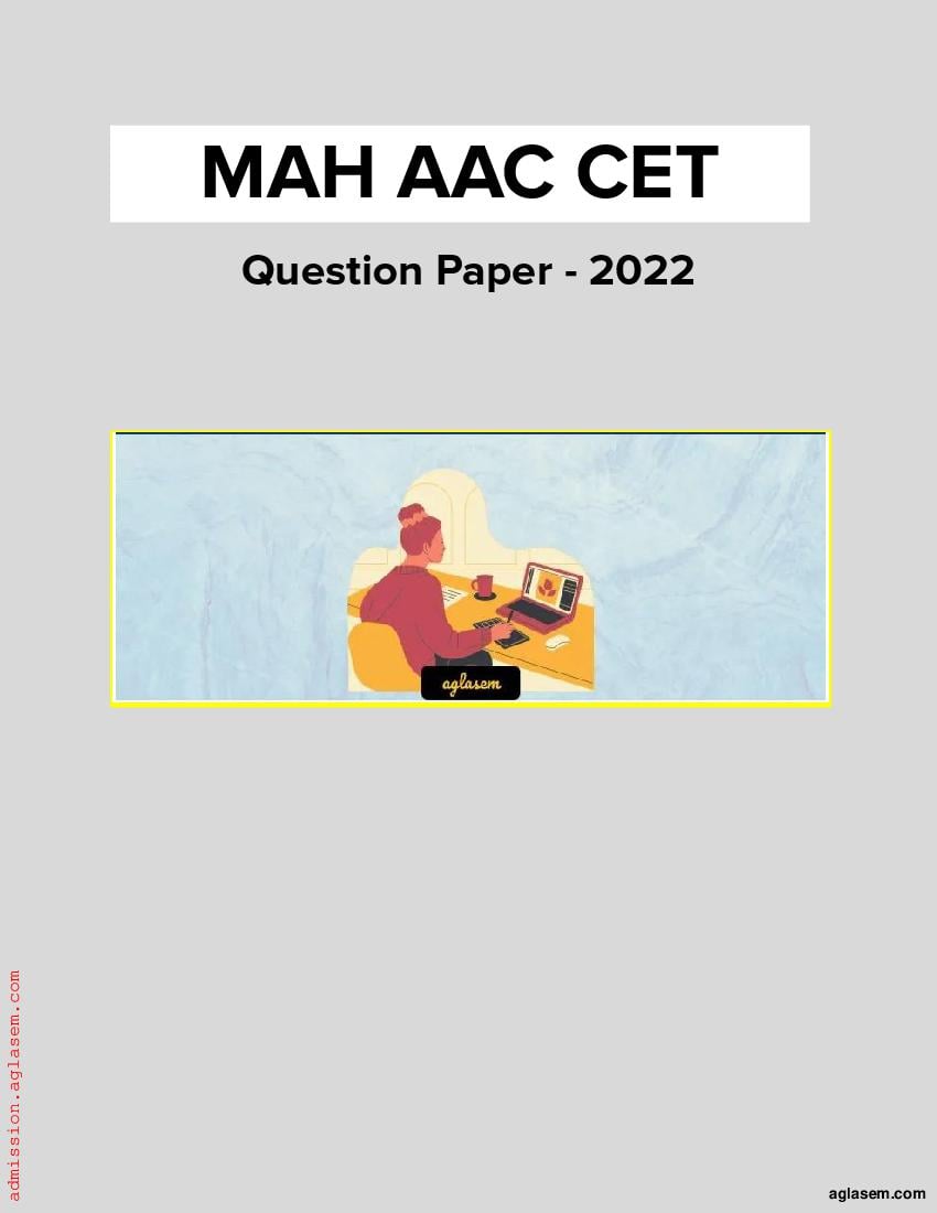 MAH AAC CET 2022 Question Paper - Page 1
