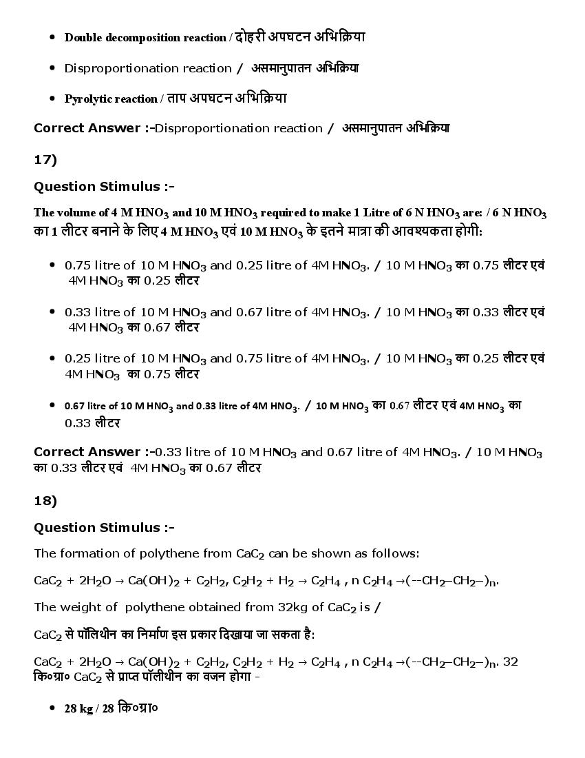 MP ADDET (DAHET) 2016 Question Paper PDF (2 Shifts)