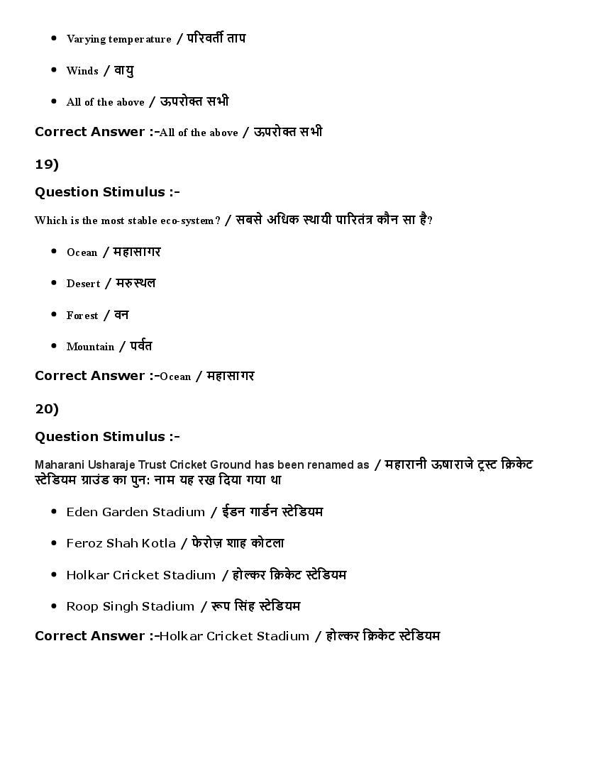 MP ADDET (DAHET) 2016 Question Paper PDF (2 Shifts)