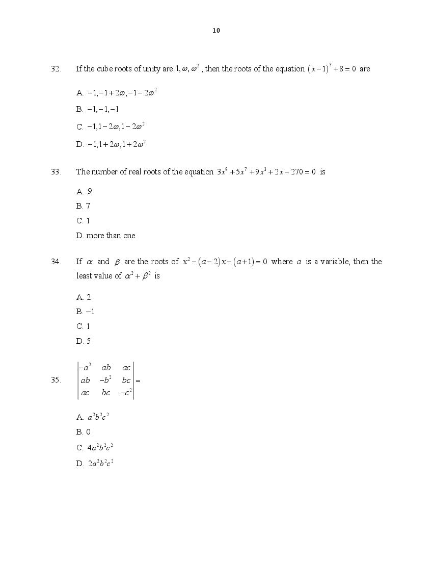 CUSAT CAT 2016 Question Papers PDF (B.Tech Paper 1 and 2, PG, Law)