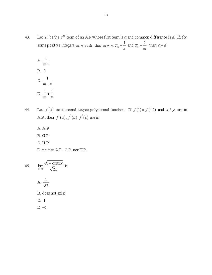 CUSAT CAT 2016 Question Papers PDF (B.Tech Paper 1 and 2, PG, Law)