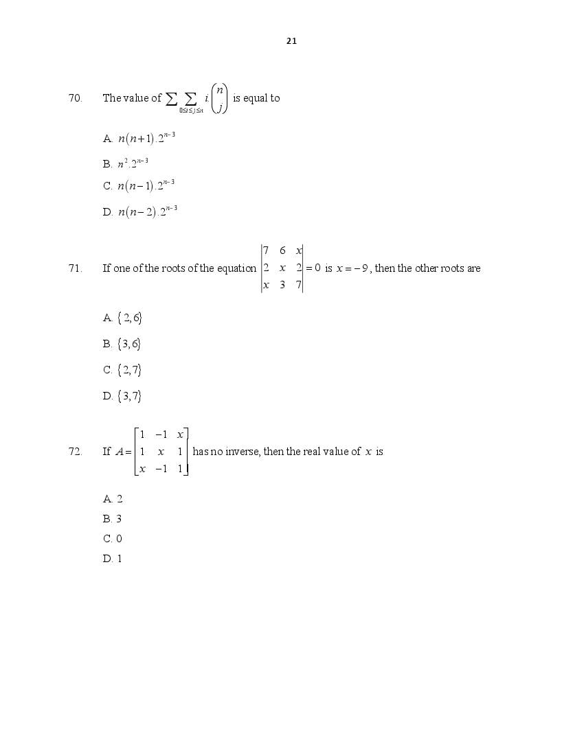 CUSAT CAT 2016 Question Papers PDF (B.Tech Paper 1 and 2, PG, Law)