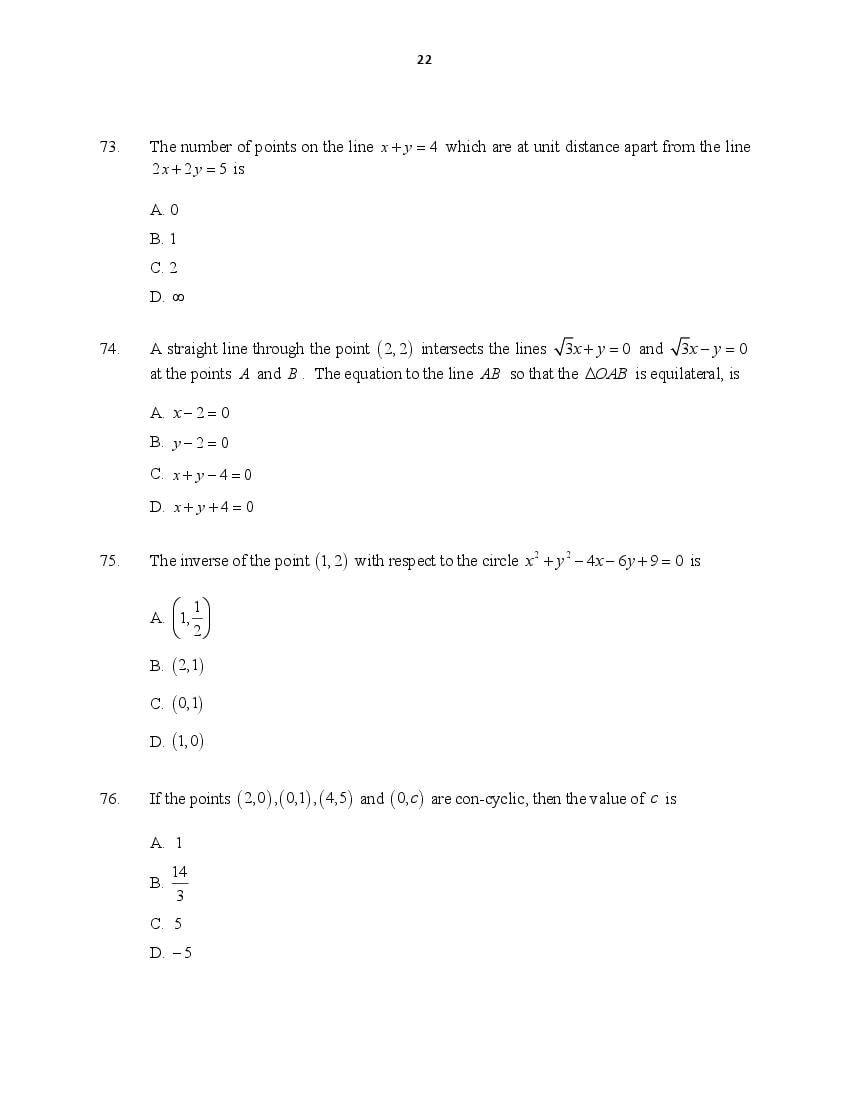 CUSAT CAT 2016 Question Papers PDF (B.Tech Paper 1 and 2, PG, Law)