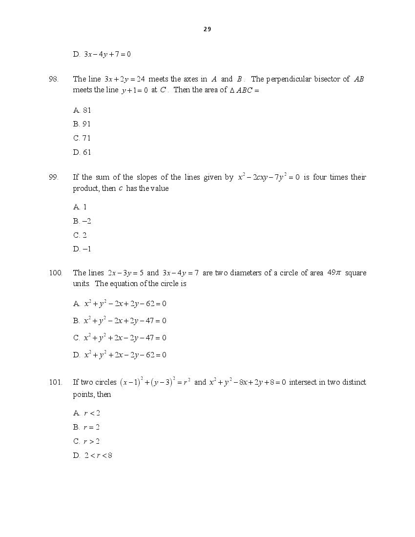 CUSAT CAT 2016 Question Papers PDF (B.Tech Paper 1 and 2, PG, Law)