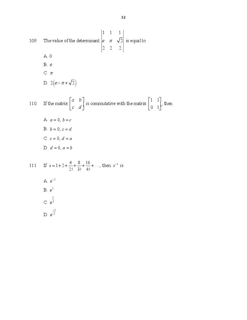 CUSAT CAT 2016 Question Papers PDF (B.Tech Paper 1 and 2, PG, Law)
