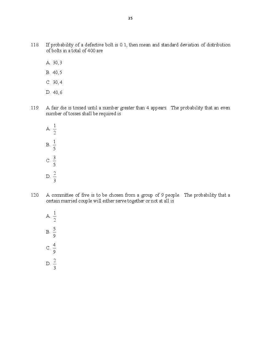 CUSAT CAT 2016 Question Papers PDF (B.Tech Paper 1 and 2, PG, Law)