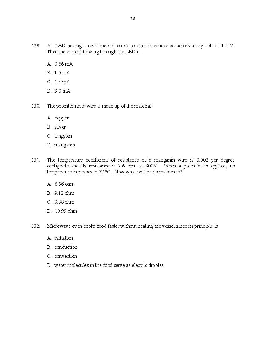 CUSAT CAT 2016 Question Papers PDF (B.Tech Paper 1 and 2, PG, Law)