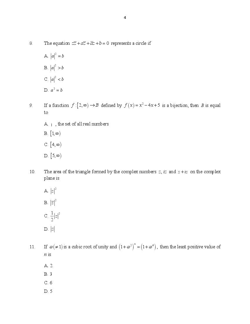CUSAT CAT 2016 Question Papers PDF (B.Tech Paper 1 and 2, PG, Law)