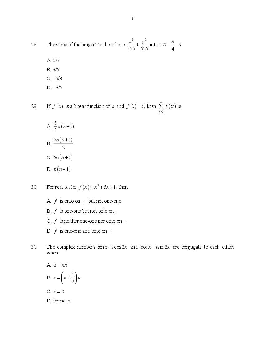 CUSAT CAT 2016 Question Papers PDF (B.Tech Paper 1 and 2, PG, Law)