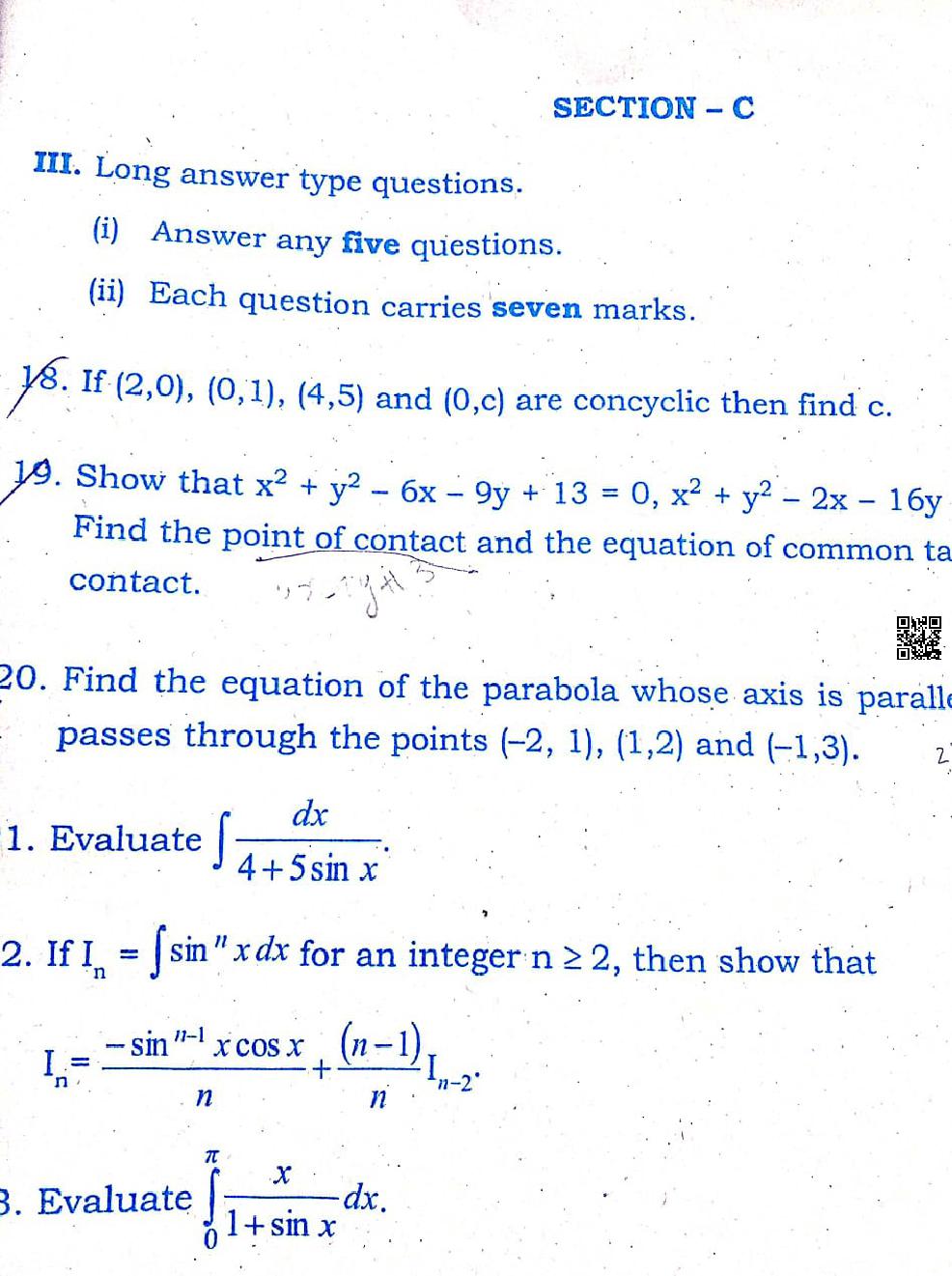 Telangana Inter 2nd Year Maths 2B Question Paper 2024 (PDF) - Download ...
