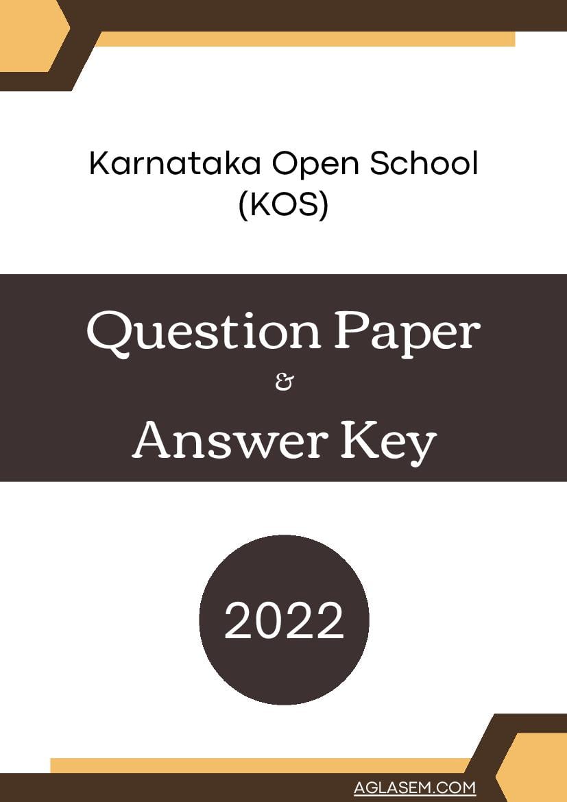 KOS SSLC Answer Key 2022 English - Page 1
