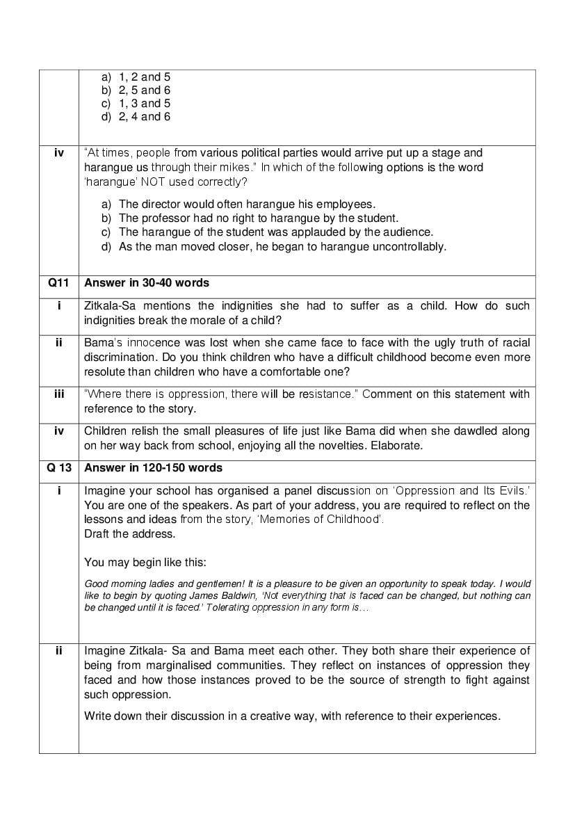 CBSE Class 12 English Core Question Bank (PDF) – Official CBSE Question Bank