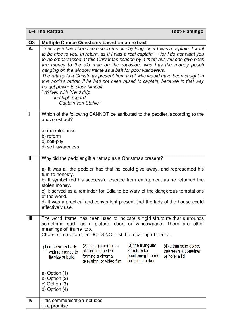 CBSE Class 12 English Core Question Bank (PDF) – Official CBSE Question Bank
