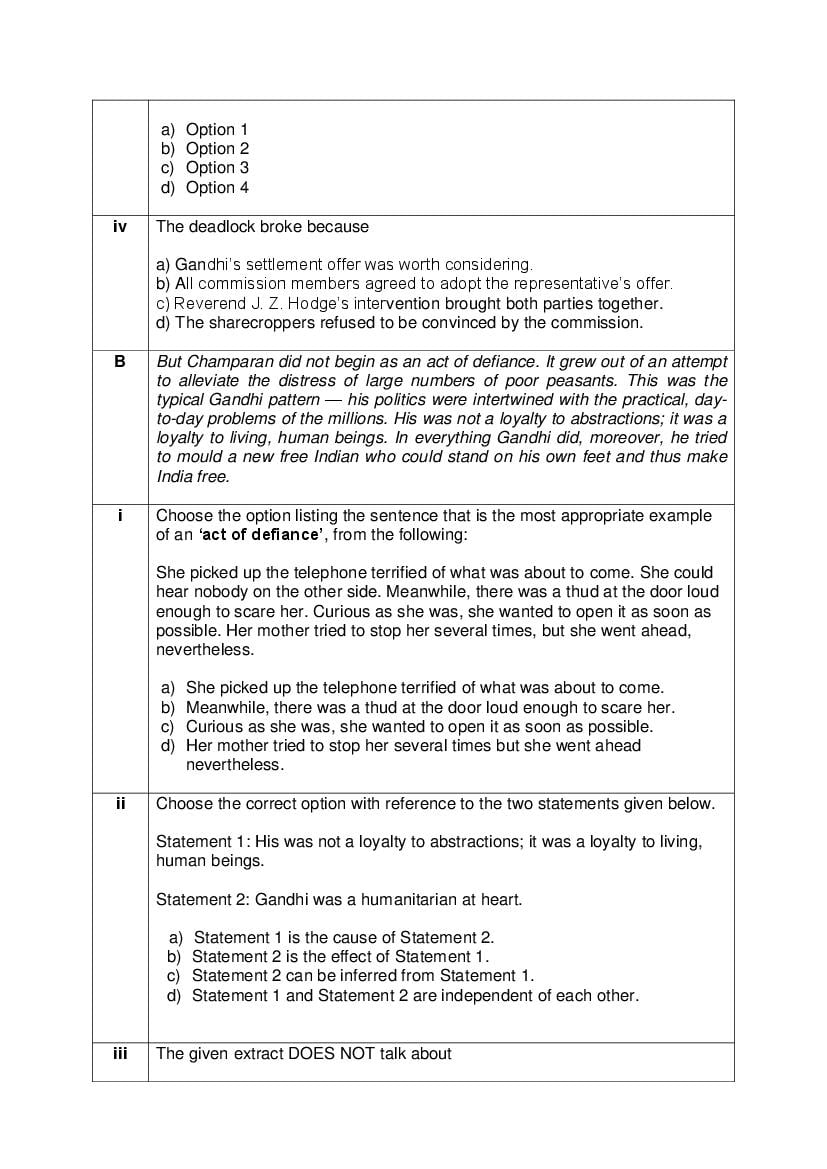 CBSE Class 12 English Core Question Bank (PDF) – Official CBSE Question Bank
