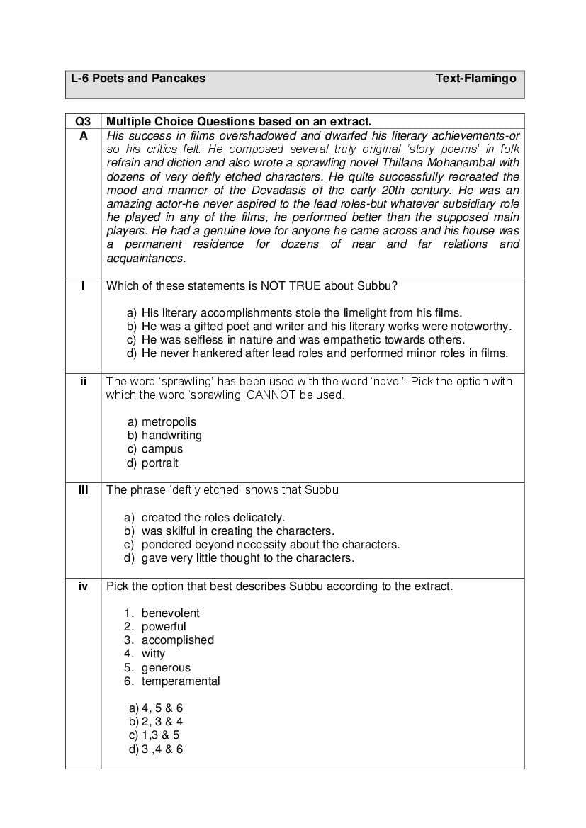 CBSE Class 12 English Core Question Bank (PDF) – Official CBSE Question Bank