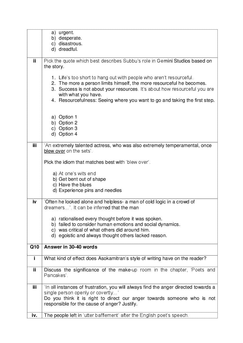 CBSE Class 12 English Core Question Bank (PDF) – Official CBSE Question Bank