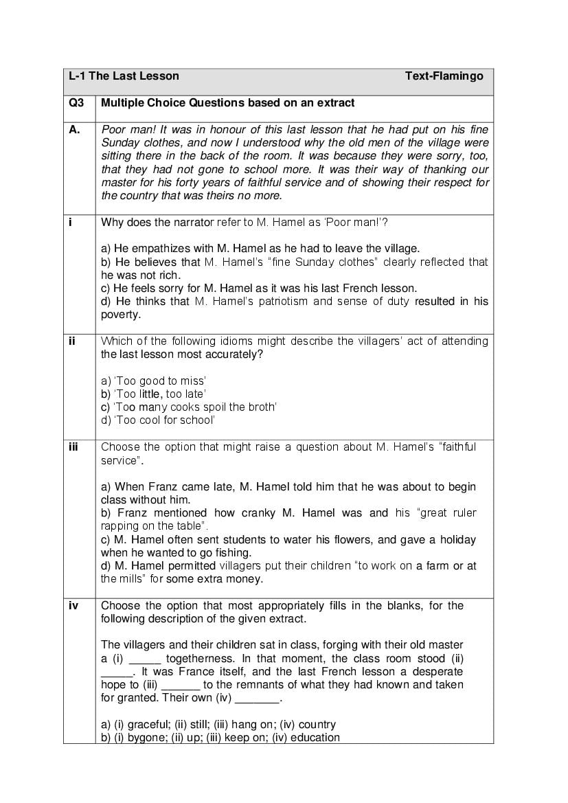 CBSE Class 12 English Core Question Bank (PDF) – Official CBSE Question Bank