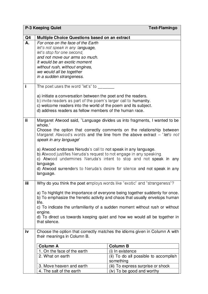 CBSE Class 12 English Core Question Bank (PDF) – Official CBSE Question Bank