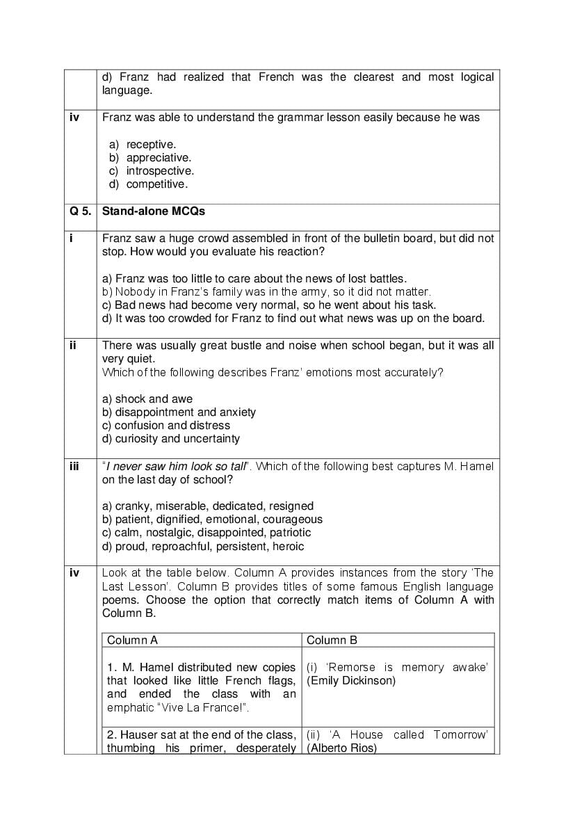 CBSE Class 12 English Core Question Bank (PDF) – Official CBSE Question Bank