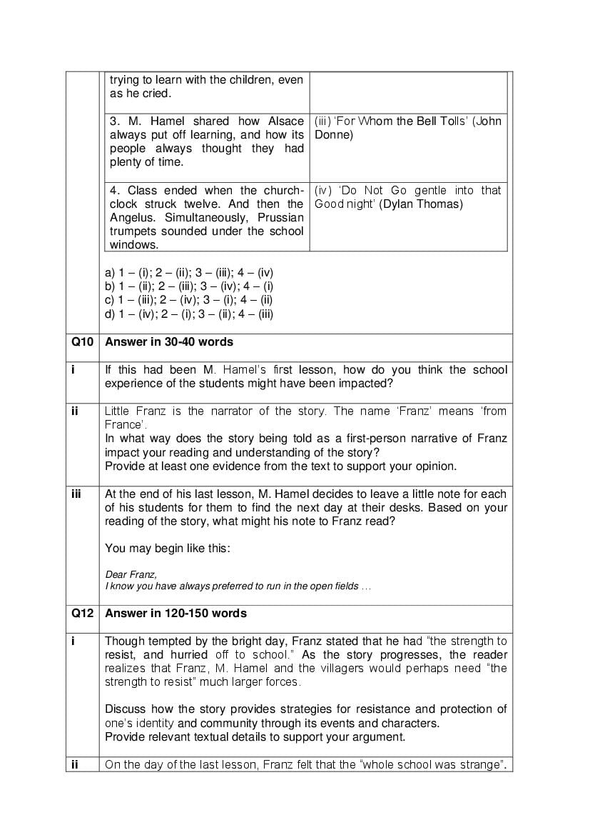 CBSE Class 12 English Core Question Bank (PDF) – Official CBSE Question Bank