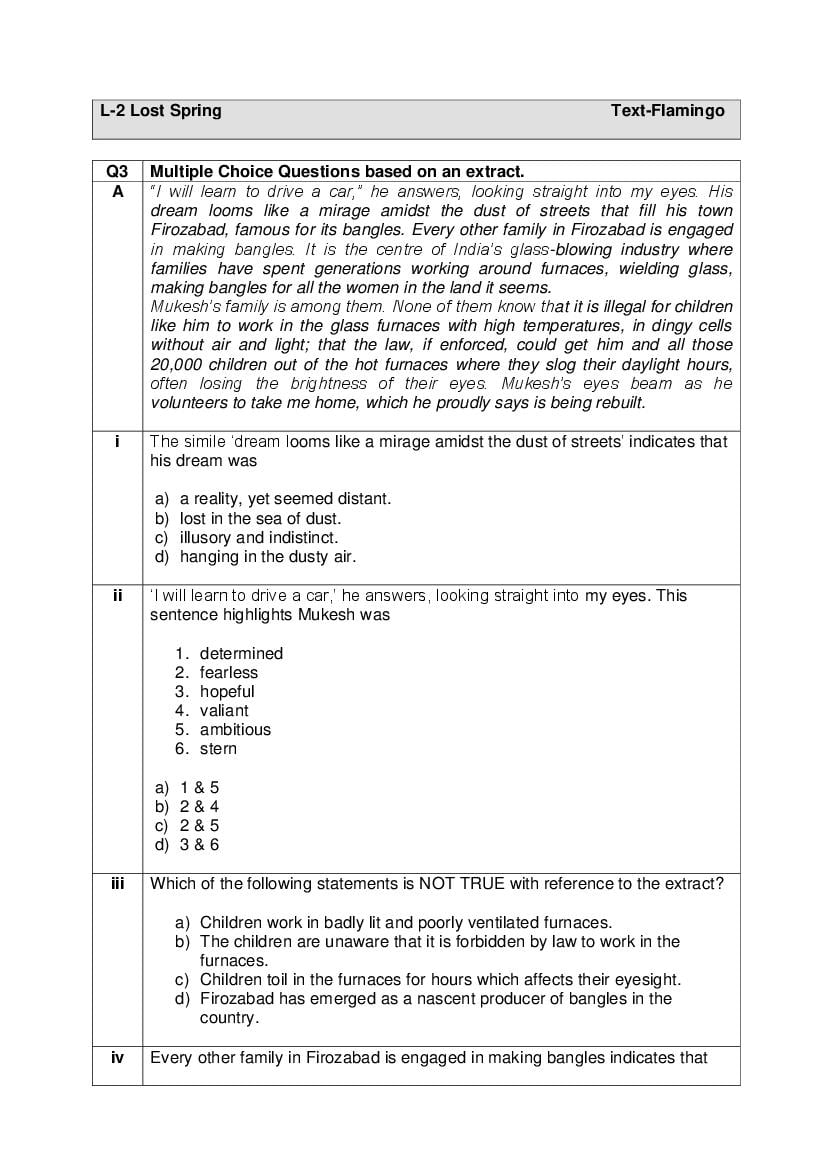 CBSE Class 12 English Core Question Bank (PDF) – Official CBSE Question Bank