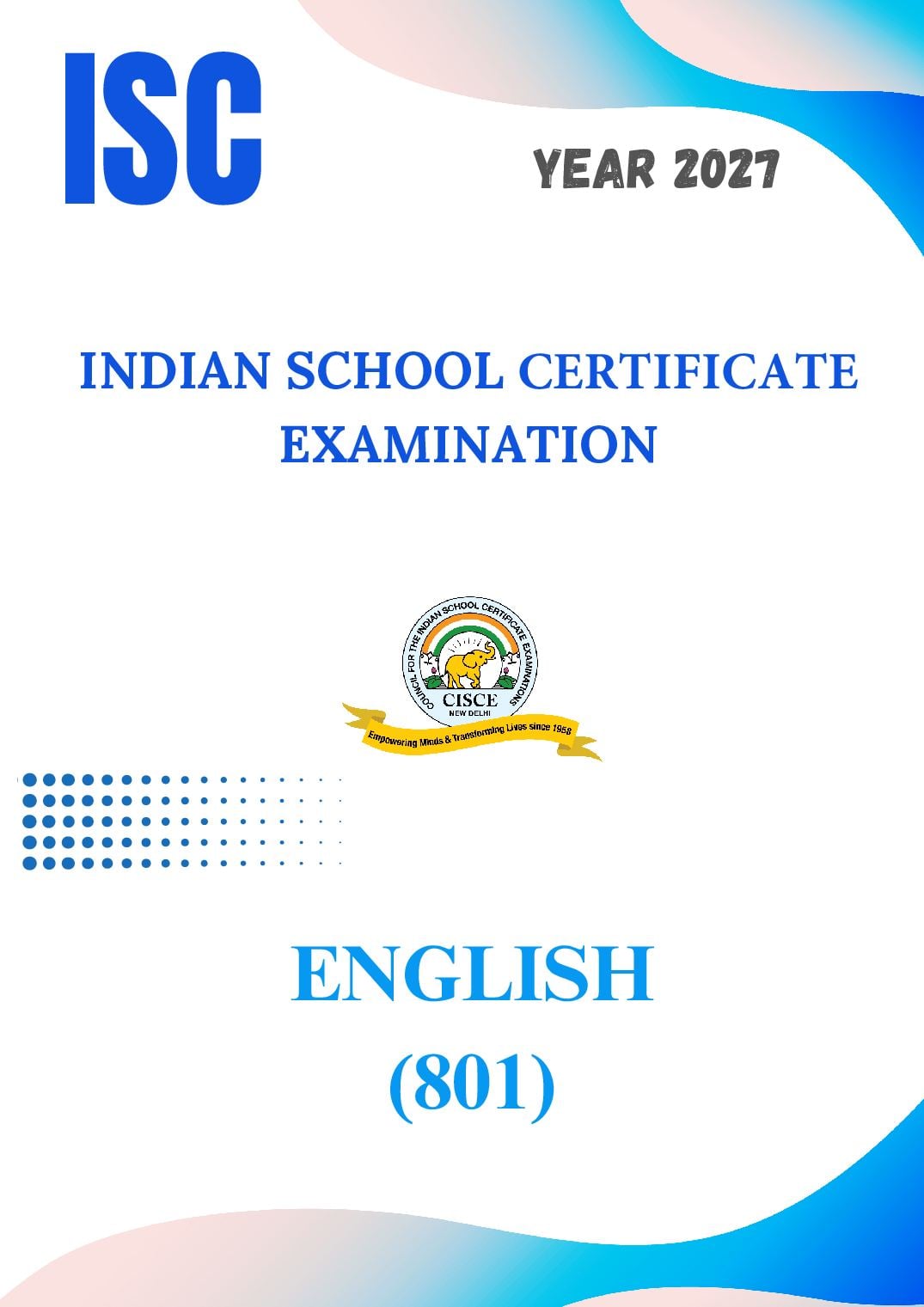 ISC Class 11 Syllabus 2027 English - Page 1 of 11