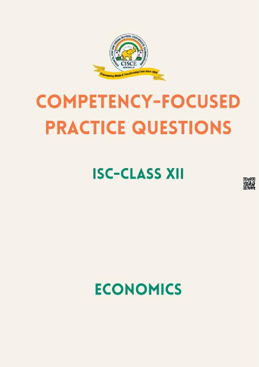 ISC Competency Based Questions Economics - Page 1