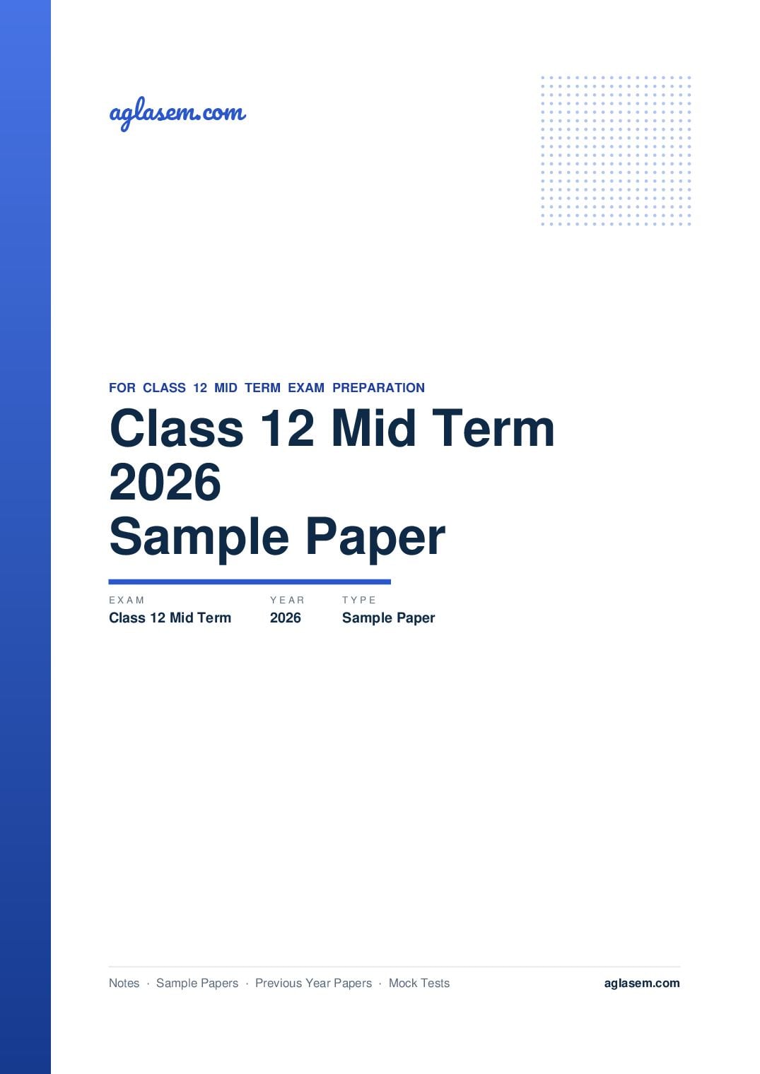 Class 12 Mid Term Sample Paper 2026 समाजशास्त्र - Page 1 of 11
