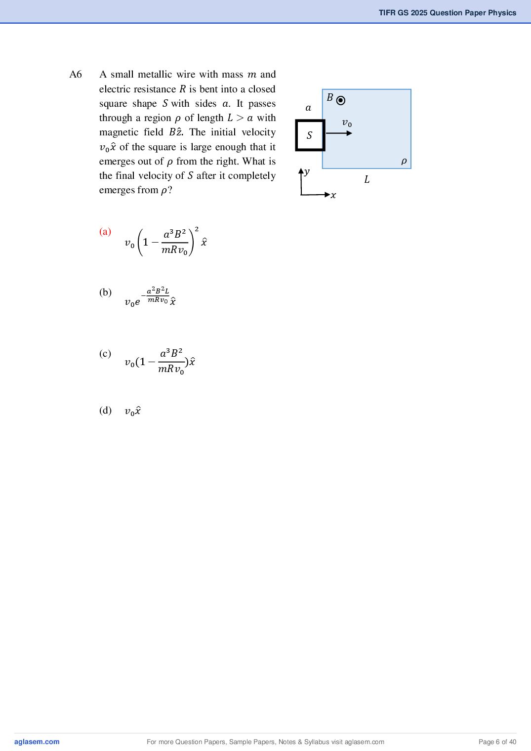 TIFR GS 2025 Question Paper PDF with Answers (8 Papers)