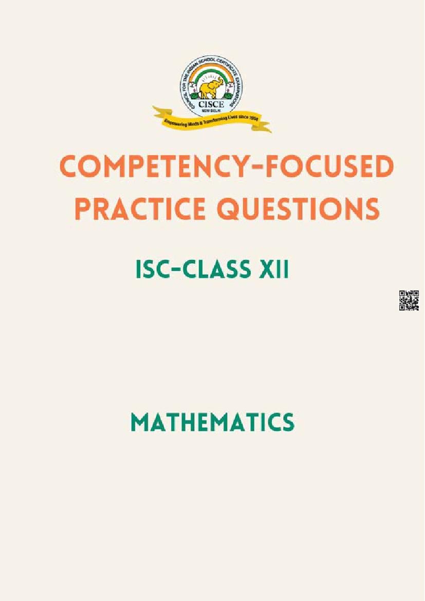 ISC Competency Based Questions Mathematics - Page 1