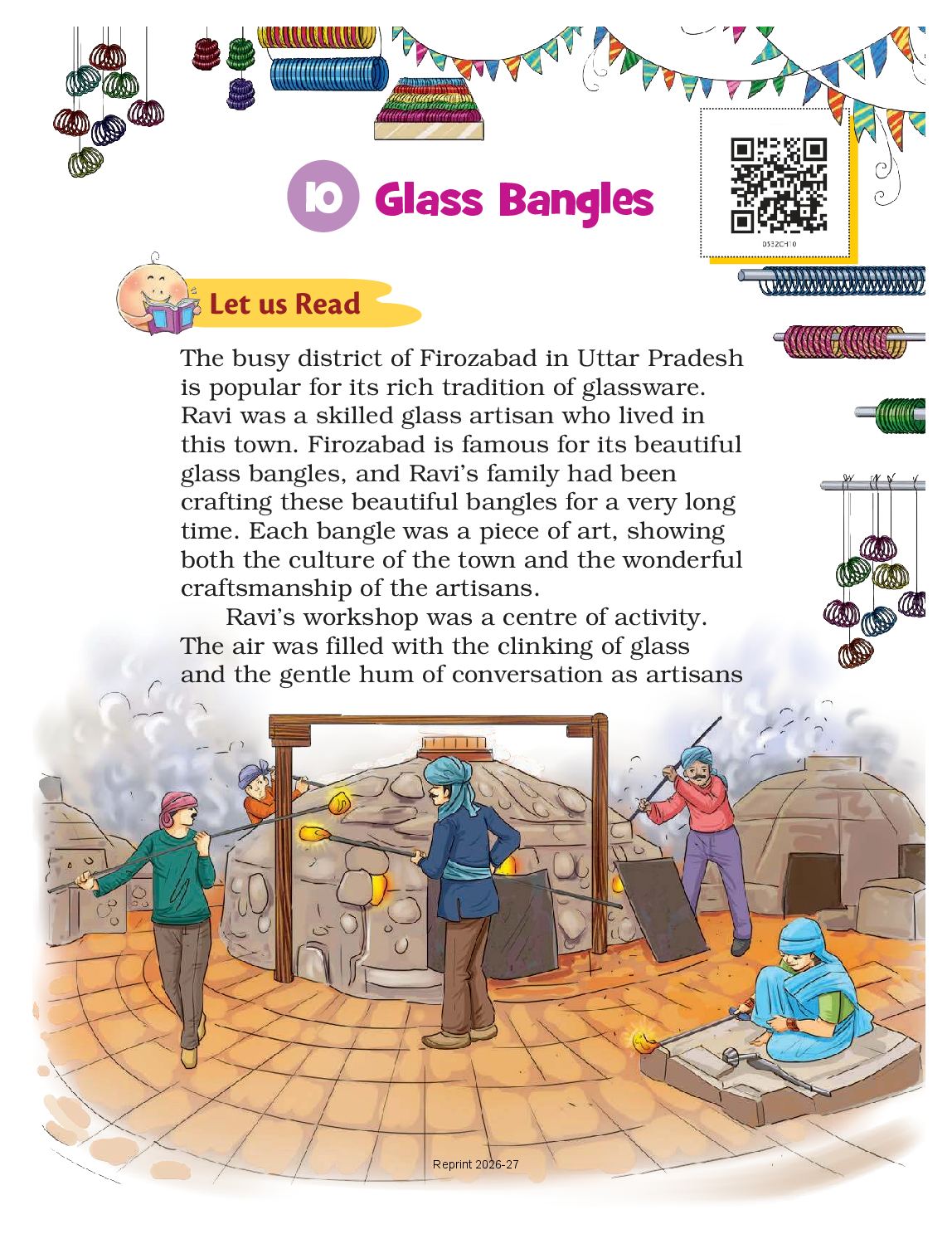 NCERT Book Class 5 English (Santoor) Chapter 10 Glass Bangles - Page 1 of 22