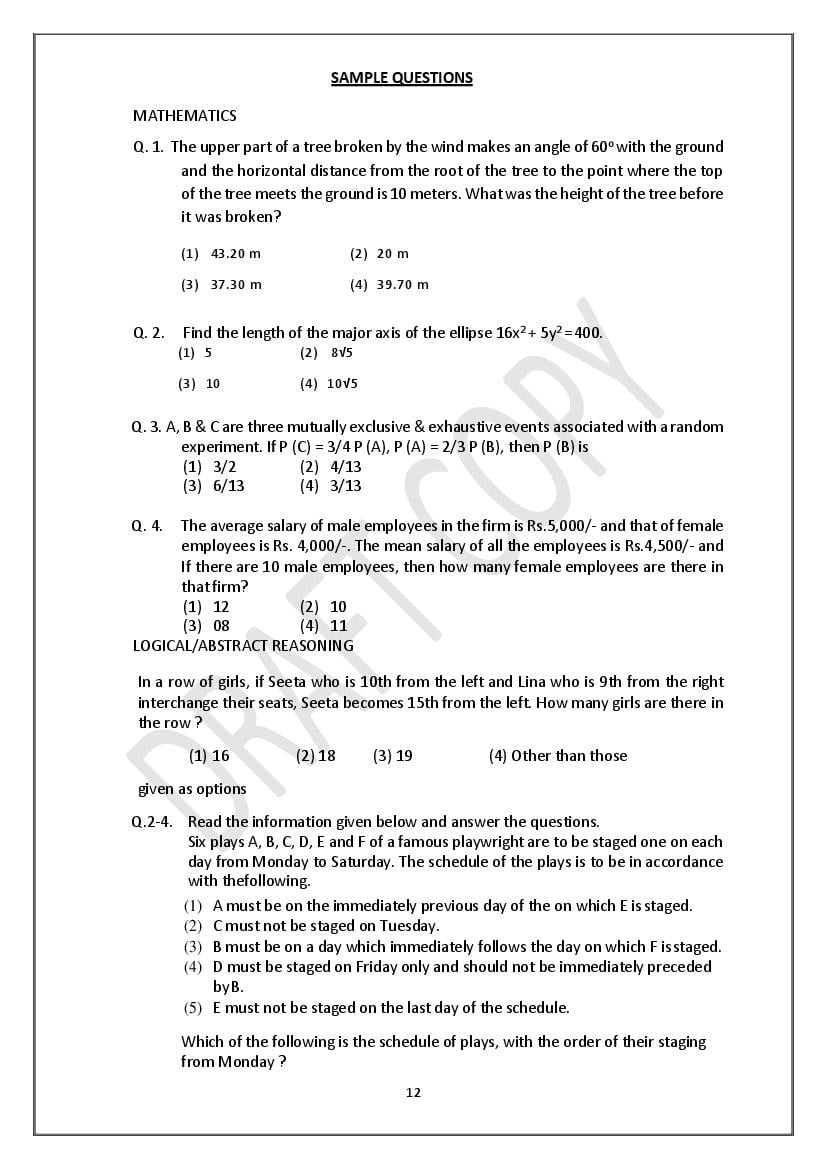 MAH MCA CET 2022 Sample Questions - Page 1