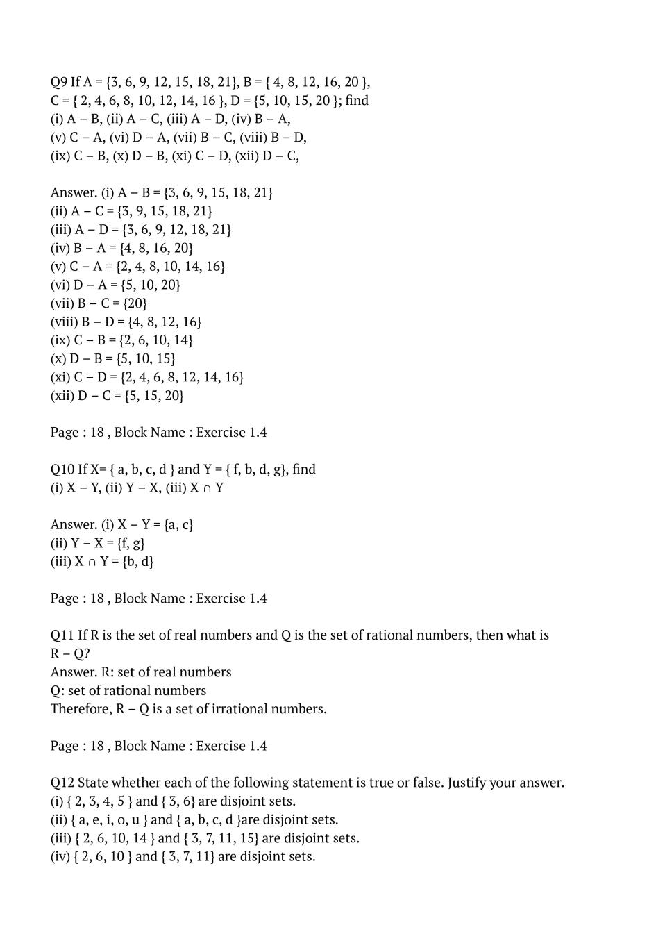 Ncert Solutions For Class 11 Maths Chapter 1 Set Aglasem Schools