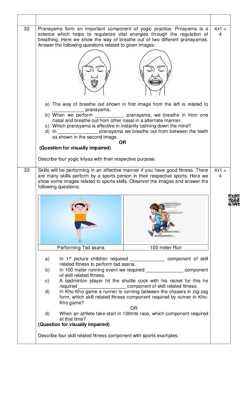 CLASS 11 PHYSICAL EDUCATION SAMPLE PAPER 2023 24 visual data 8