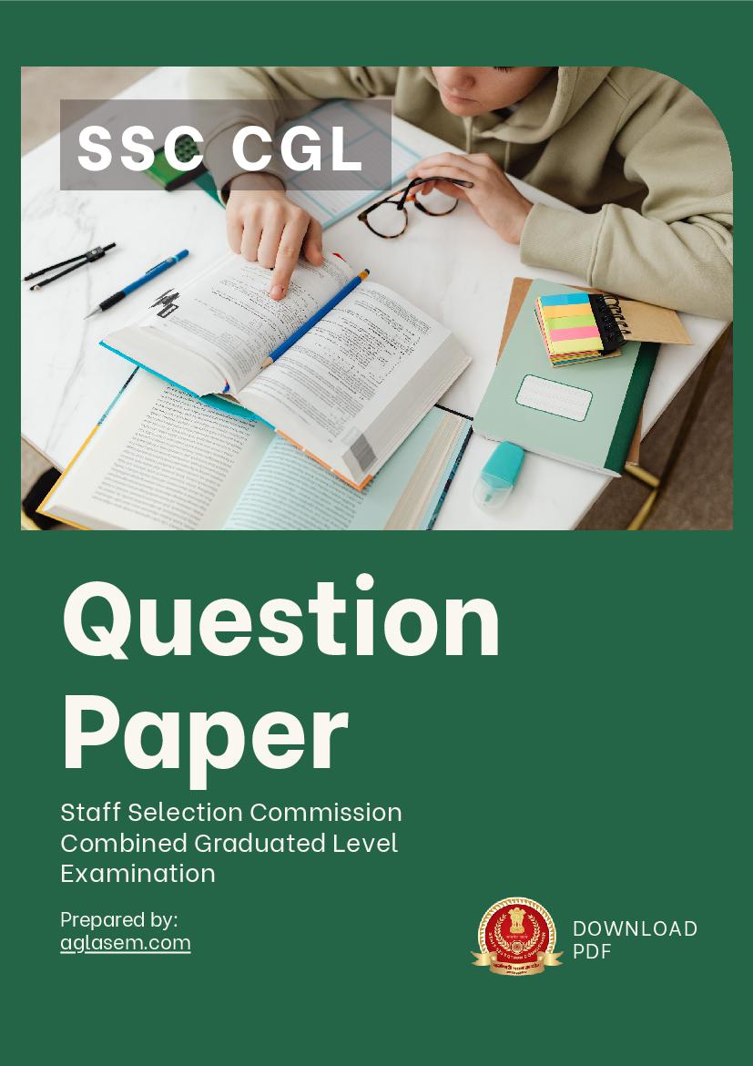 SSC CGL 2020 Question Paper Tier 1 Exam - 20 Aug 2021 (in Hindi) - Page 1 of 93